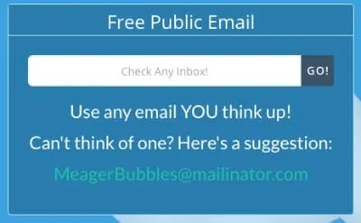 Von der Aufmachung etwas moderner. Der Trashmail Anbieter Mailinator