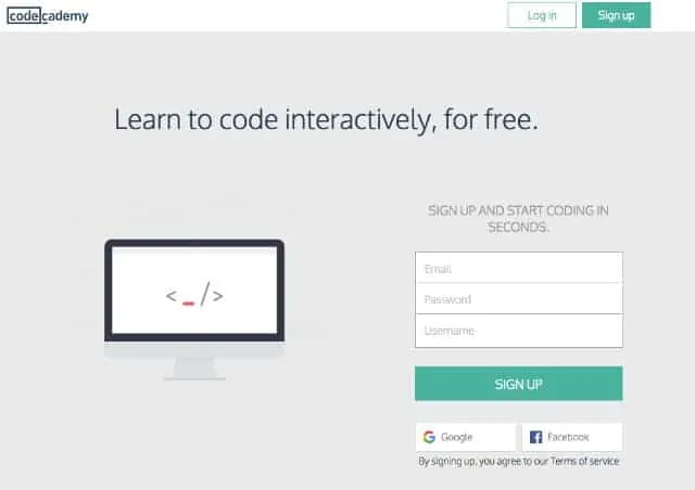 Codecademy - eine von dreien vorgestellten websites zum programmieren lernen