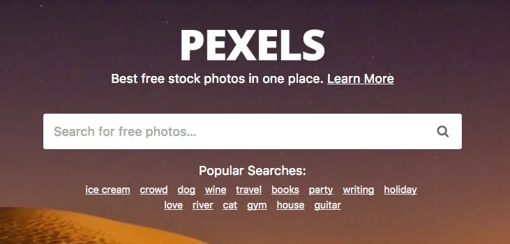 Pexels ist ein weiterer Anbieter von lizenzfreien Fotos