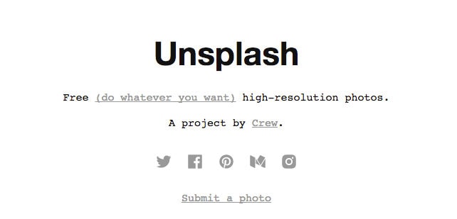 Die lizenfreien Fotos von Unsplash gibt es auf der Website und regelmäßig als Newsletter