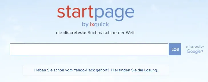 Die anonyme Suchmaschine ixquick