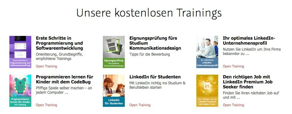 Kostenlos Weiterbilden durch Videos bei Video2Brain