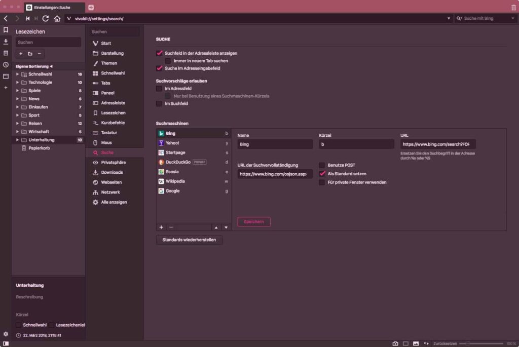 DuckDuckGo lässt sich unkompliziert auch als Standardsuchmaschine generell verwenden.