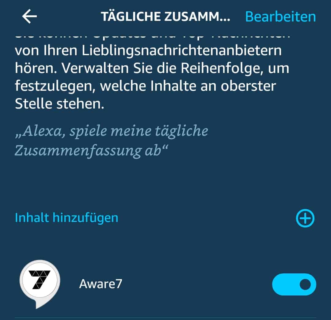 Alexa Skill Uebersicht