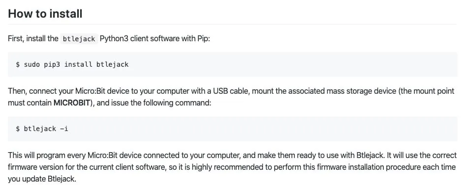 BTLEjack zu installieren ist einfach