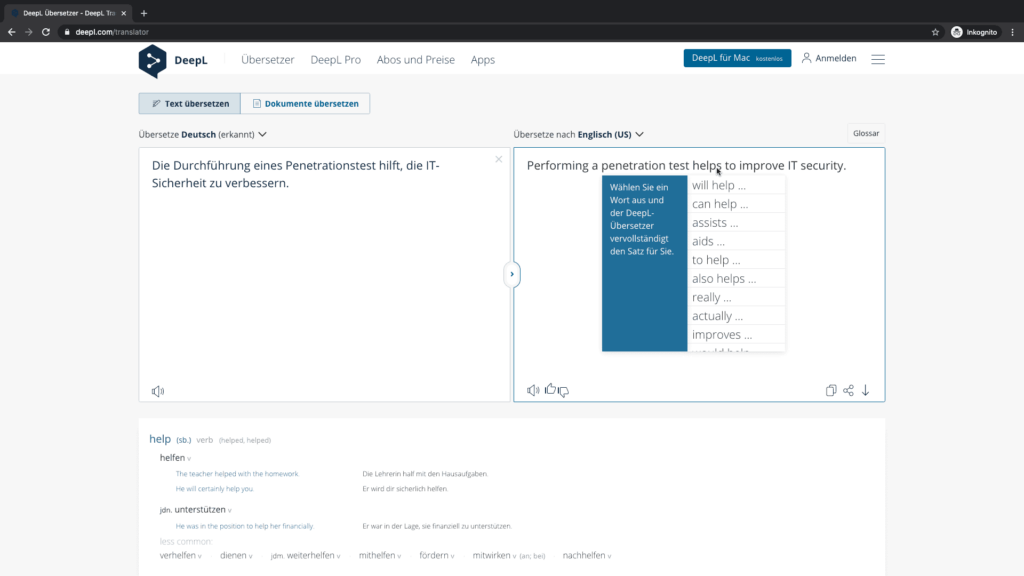 DeepL Verbesserungen