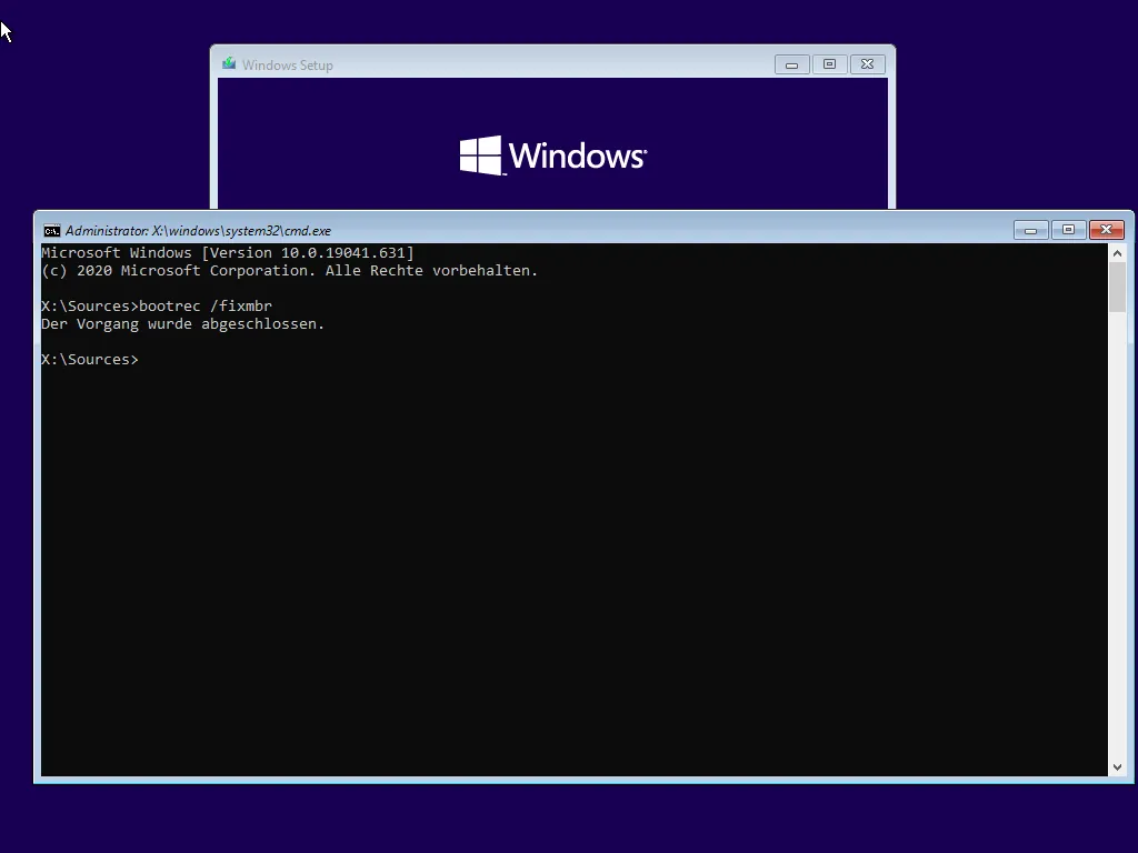 MBR neu schreiben mit bootrec