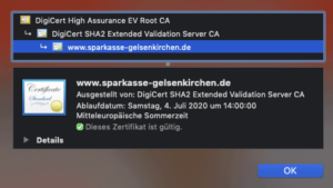 TLS Certificates of the Website www.sparkasse-gelsenkirchen.de