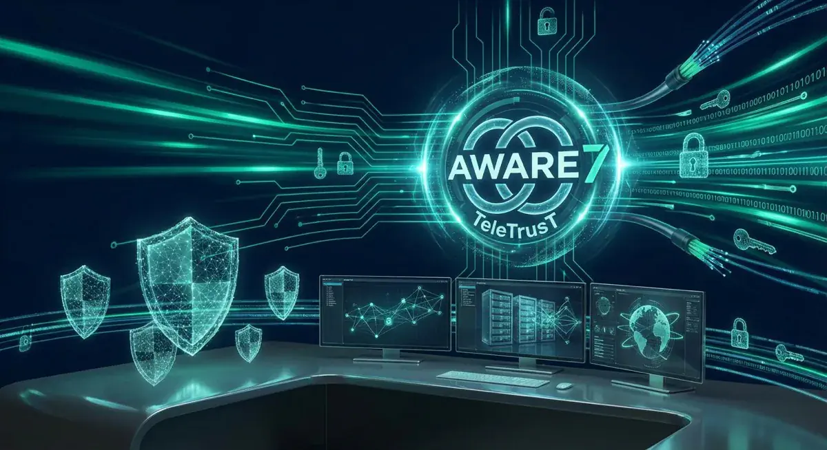 Die AWARE7 ist Mitglied im TeleTrusT-Verband! - Illustration zu IT-Sicherheitsbewusstsein und Mitarbeiterschulung