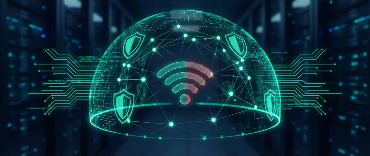 Gefährliche Täuschung: Wie Evil Twins Ihre vertrauten Netzwerke kapern! - Illustration eines Phishing-Angriffs mit verdaechtiger E-Mail und Warnsig...