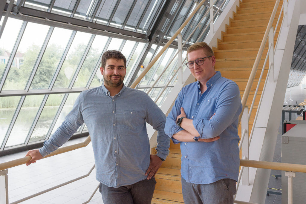 AWARE7 Gründer Matteo Große-Kampmann und Chris Wojzechowski im Wissenschaftspark Gelsenkirchen