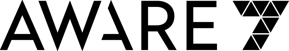 AWARE7 Logo Positiv - Schwarz auf Weiß