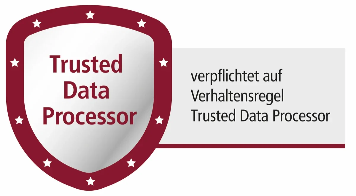 Siegel: AWARE7 GmbH verpflichtet auf die Verhaltensregel Trusted Data Processor